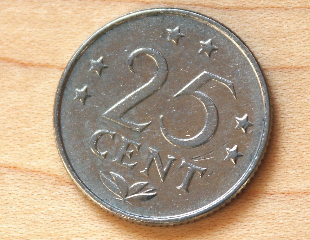 1976 Netherlands Antilles 25 Cents