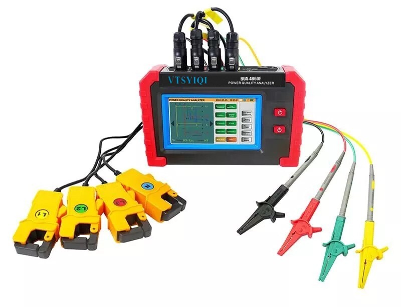 Three-Phase Power Quality Analyzer with Current Clamp 10mA~10.0A USB Interface