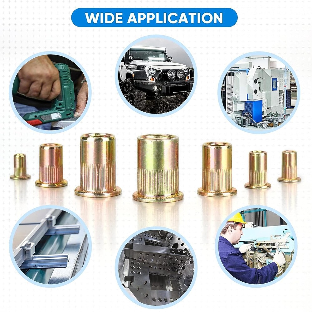 Rivet Nut Set | 300 Pcs Threaded Sleeves Set | UNIVERSAL Fits Rivet Nut...