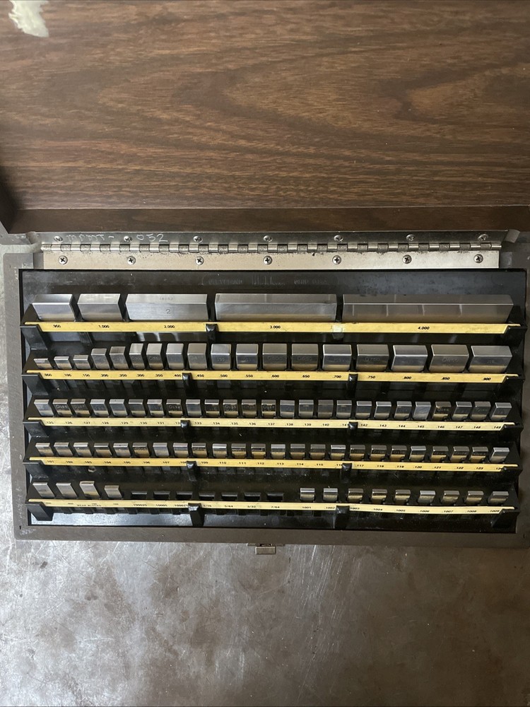 Starrett Webber Croblox 84 Pc Rectangular Gage Block Set