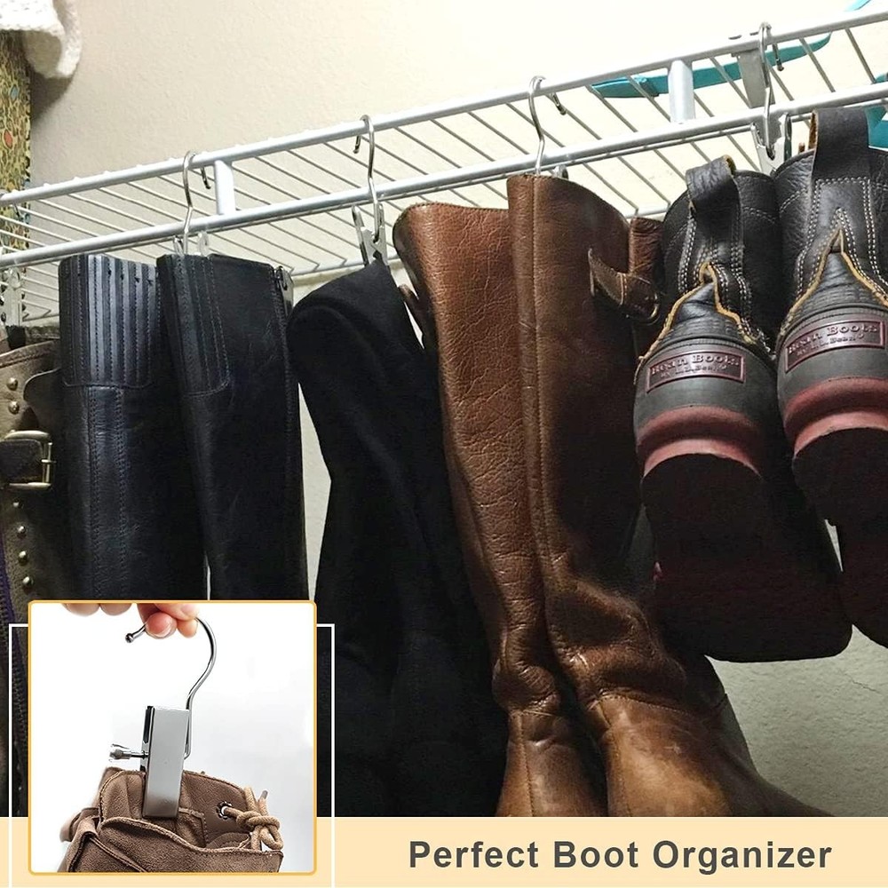 Boot Hanger Clips Hooks 8 Pack Laundry Hook Hanging Clothes Pins Portable