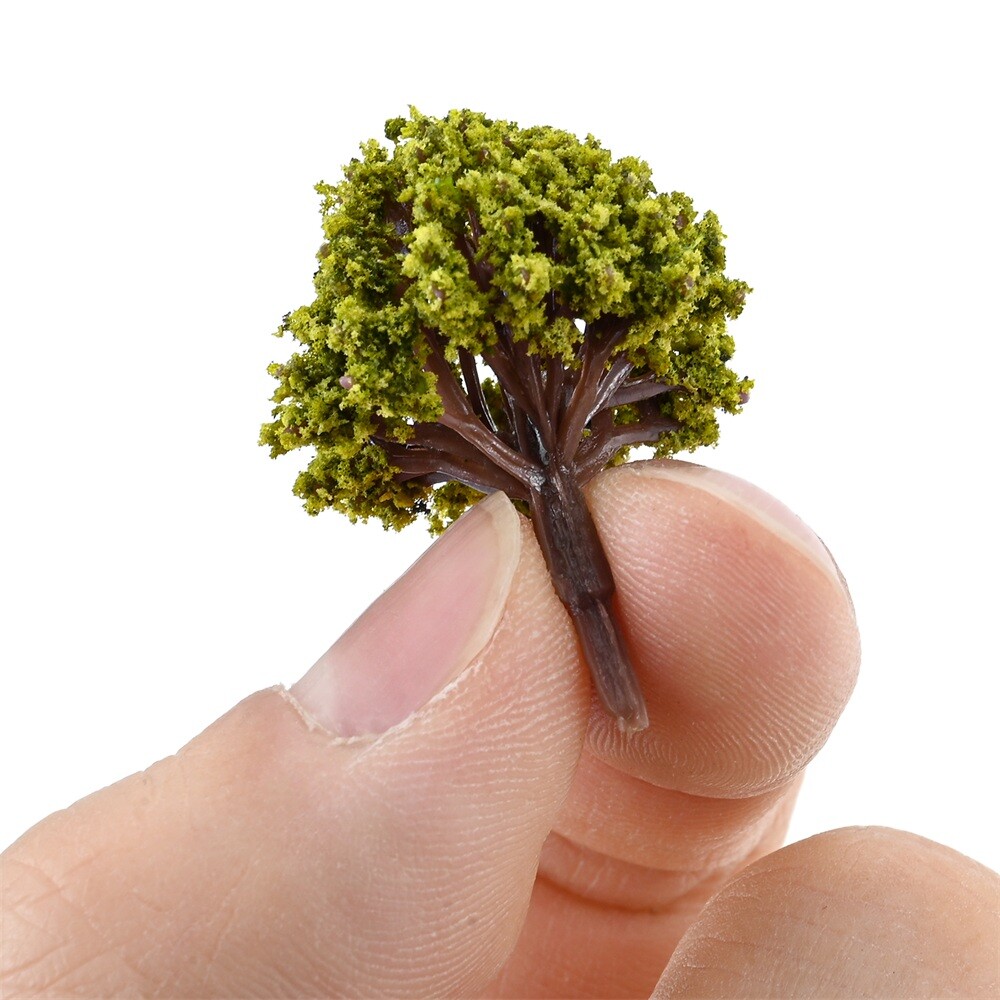 20pcs Model Trees Plastic Micro Landscape Miniature Garden Decor Layout Diorama