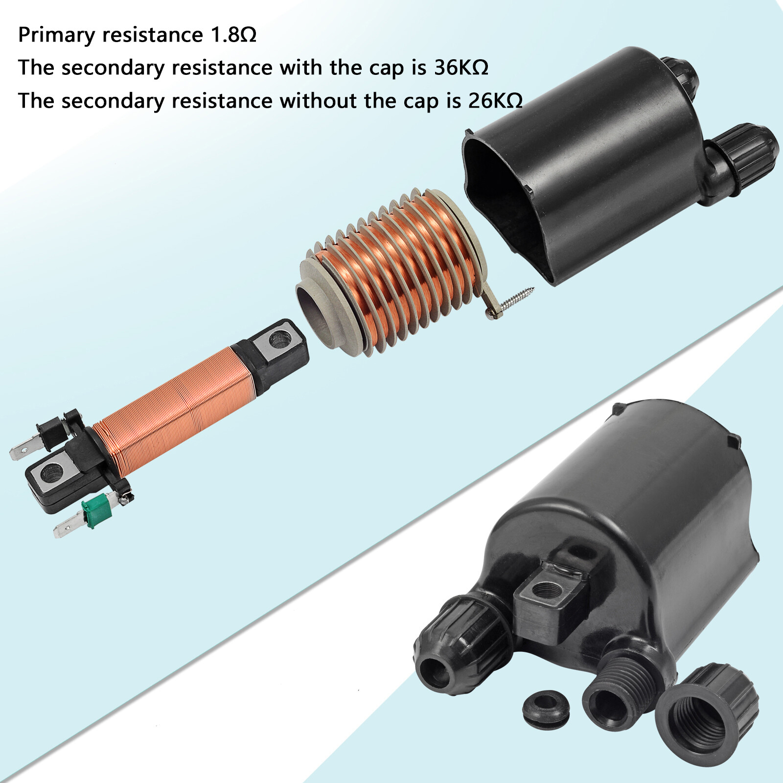 2 set of Ignition Coil & Spark Plug Cap For HONDA Shadow VLX 600 VT600 1988-2007