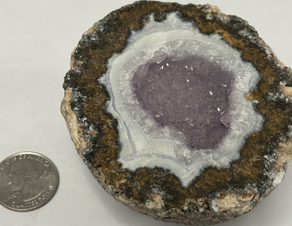 Purple Amethyst Geode Crystal Decorator Piece