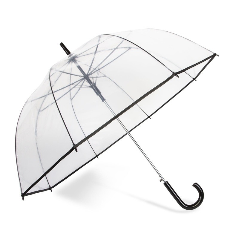 52" Automatic Open Bubble Rain Umbrella Wind Resistant Waterproof Clear Canopy