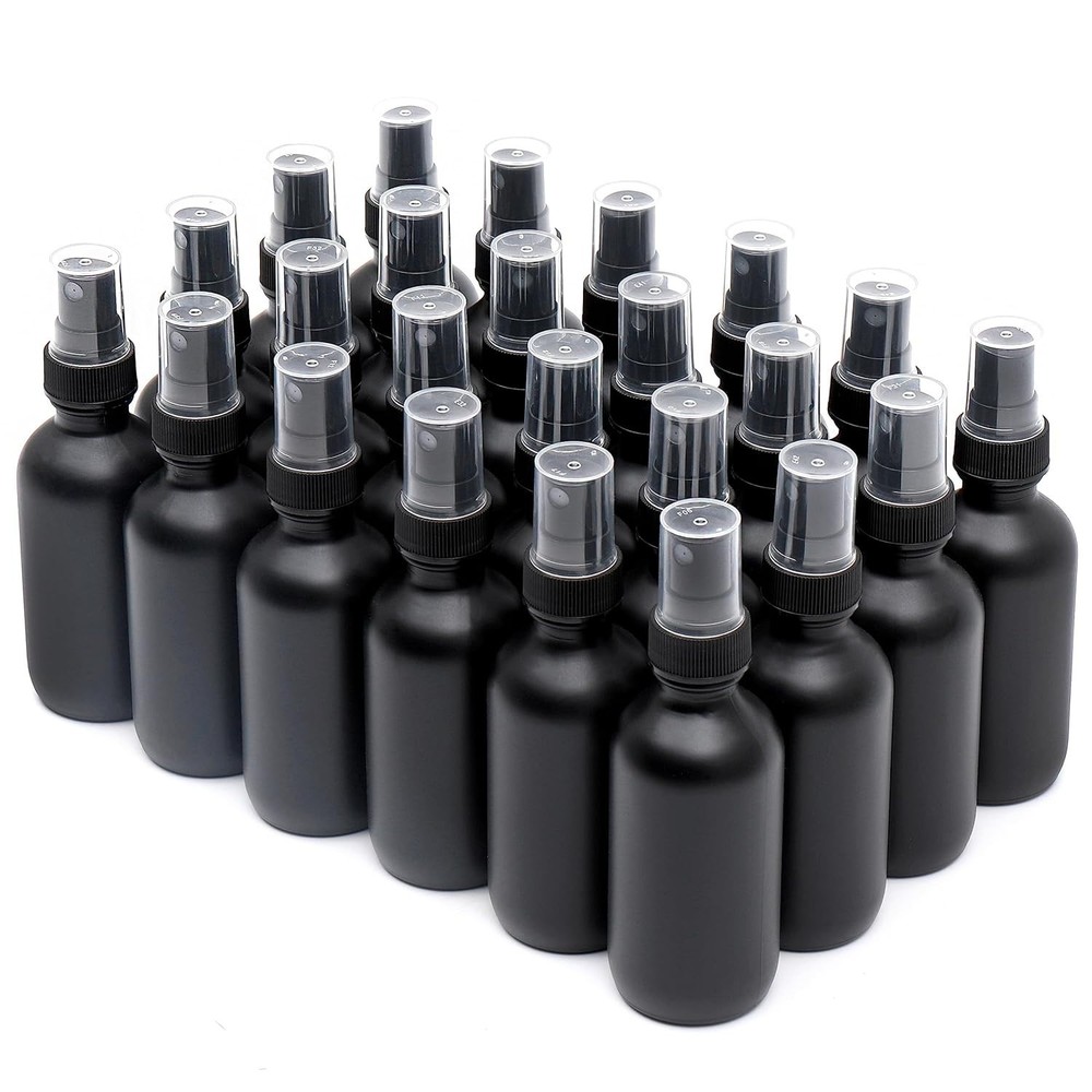 Multi-Purpose Black Frosted Spray Bottle Set - 24 x 2 oz Refillable Containers