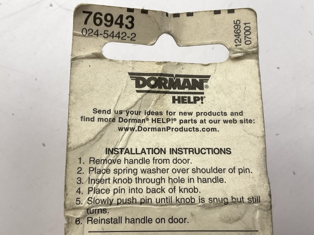 Dorman 76943 Window Crank Handle Knobs