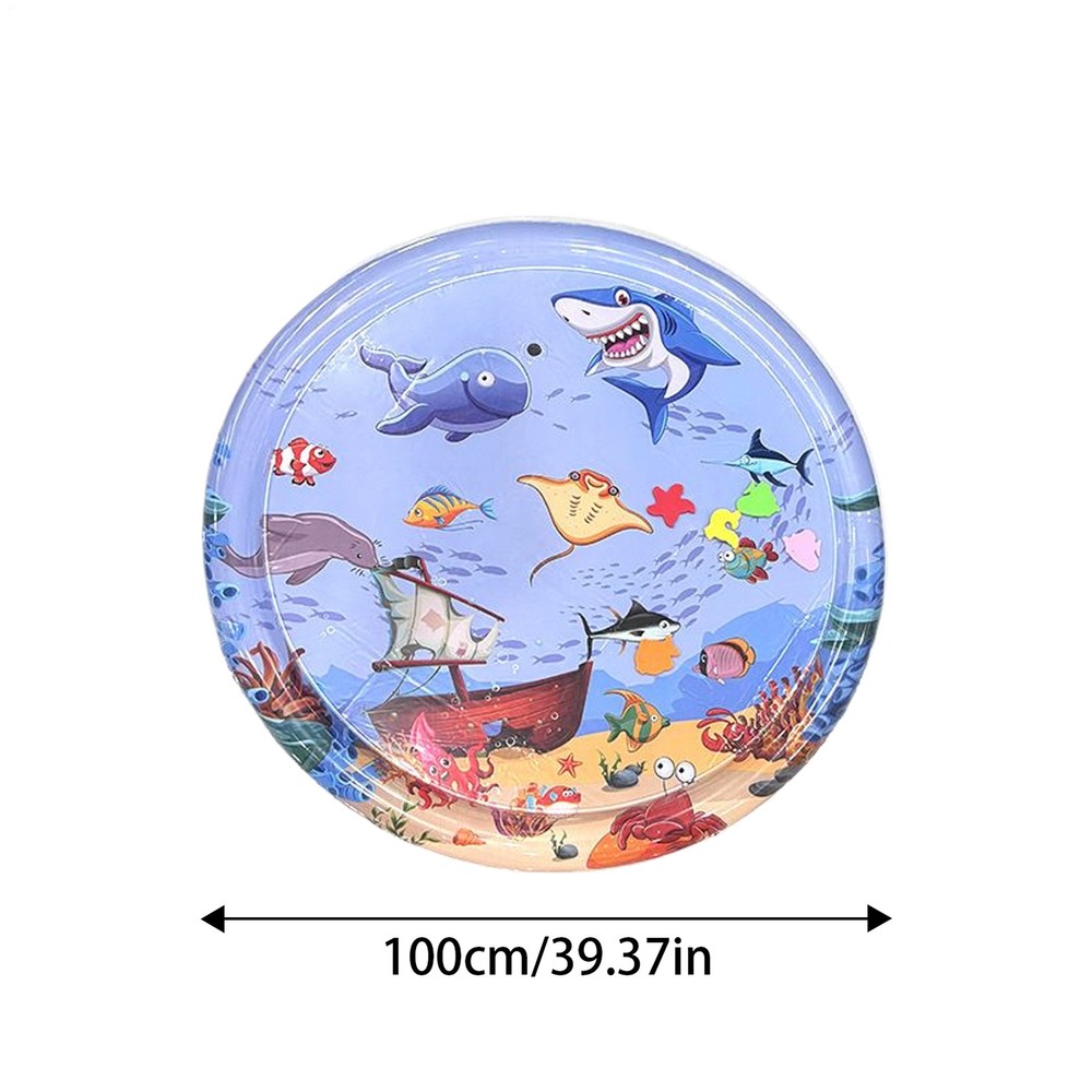 Cat Water Cooling Mat Round Interactive Cat Cooling Pad Play Bed