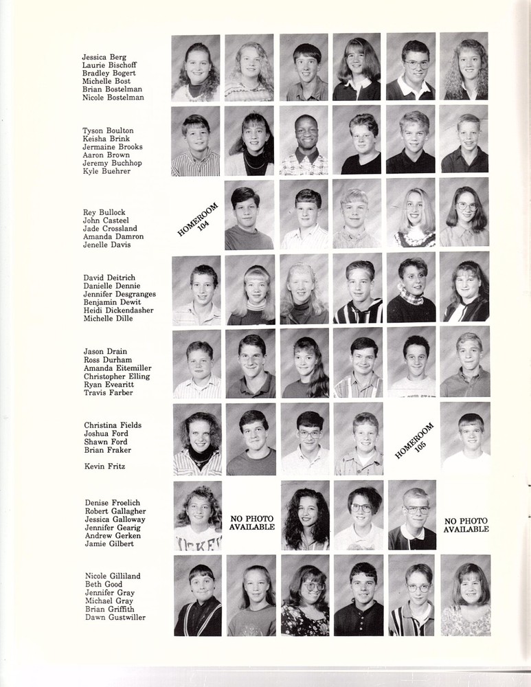 1994 Napoleon Middle School Yearbook - Napoleon, Ohio