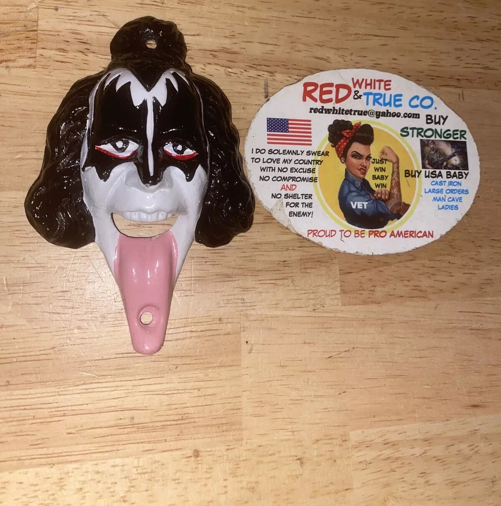 Naughty Gene Simmons Bottle Opener KISS Metal Beer Pink Floyd Man Cave GIFT Soda