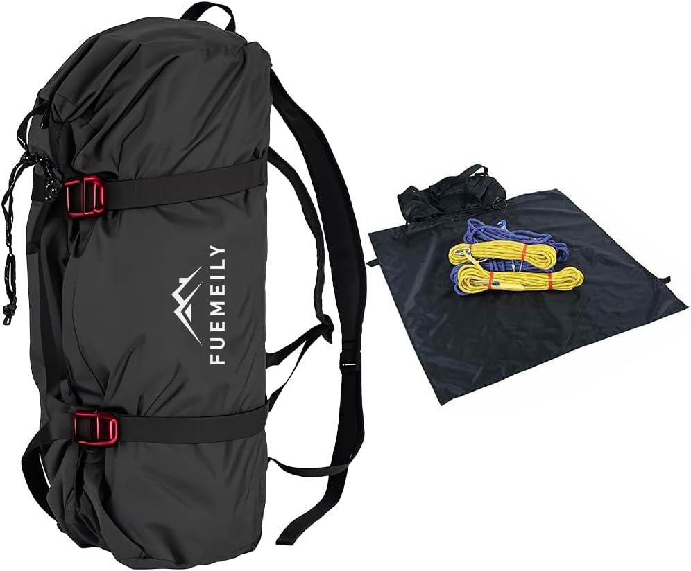 Rock Climbing Rope Bag, Large Capacity Folding Storage Backpack with...