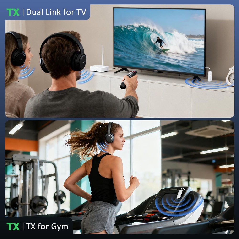 2025 Upgraded Airplane Bluetooth 5.4 Transmitter with aptX Adaptive, Airplane...