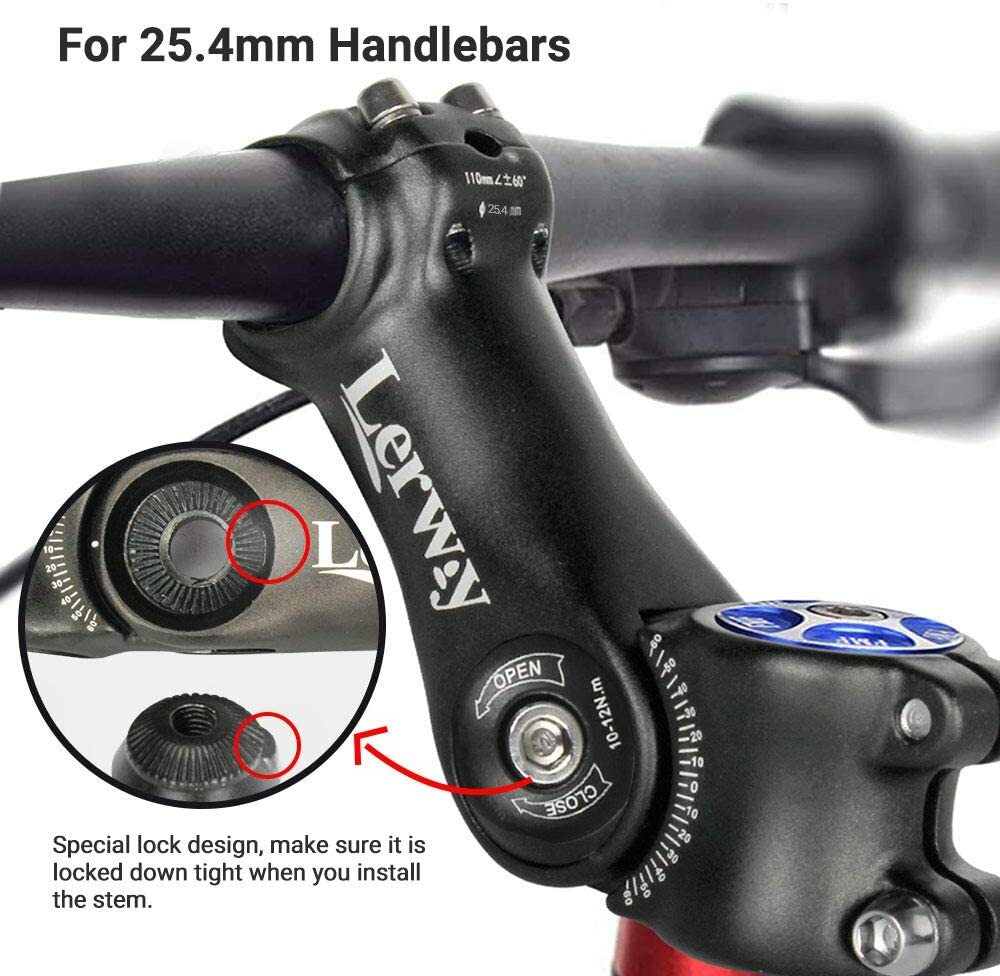 LERWAY Bicycle Handlebar 1.252mm / 1000in, Adjustable Angle, with Hex Key