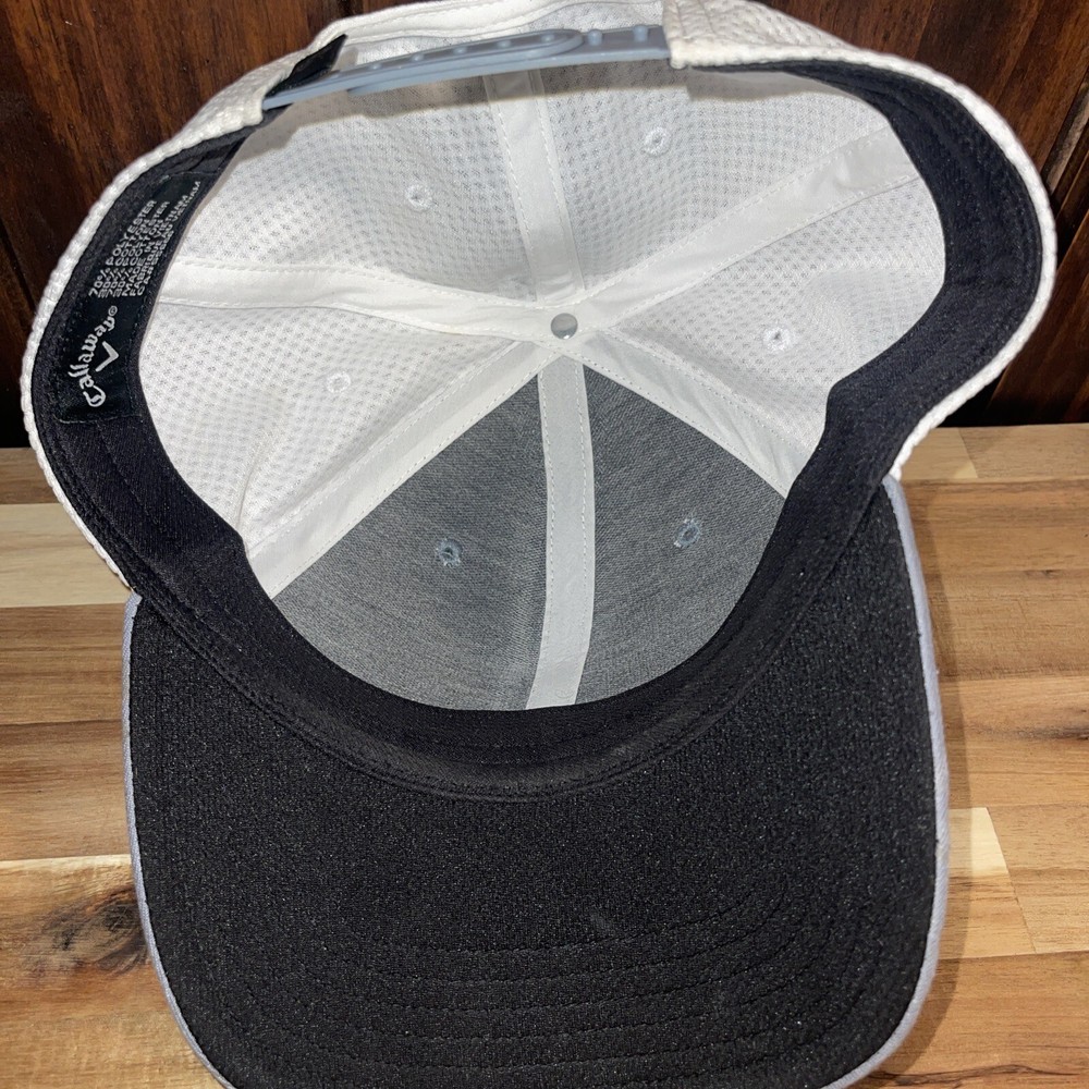Gray And White Callaway Golf Hat Distressed