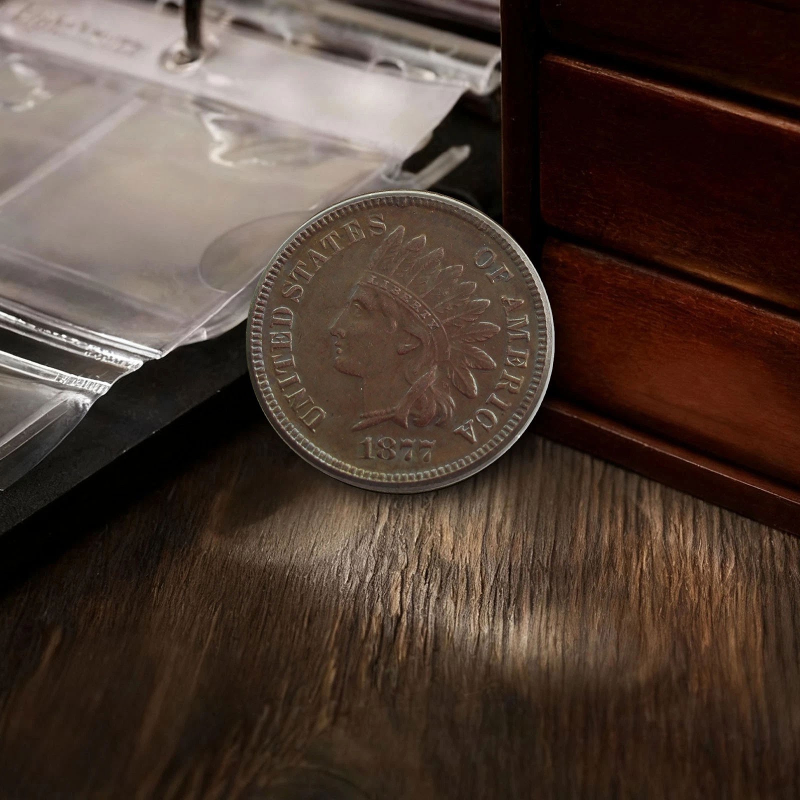 1877 Indian Head Cent Penny, Gorgeous RED, Superb