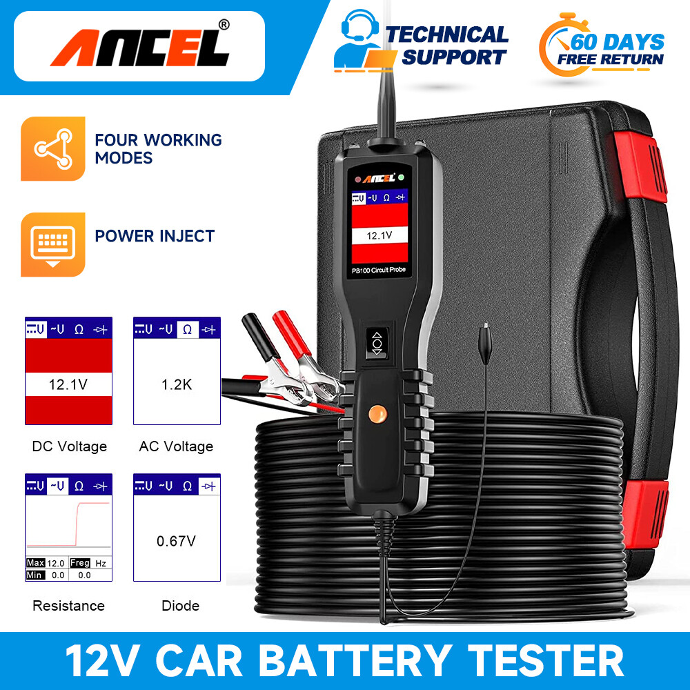 12V 24V Electrical Circuit Tester AVOmeter Detection Probe Diagnostic Tool PB100
