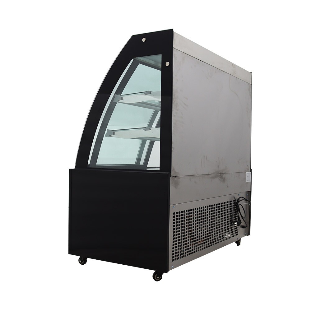 220V Floor-to-Ceiling Refrigerated Display Cabinet w/Demist Function Front Open