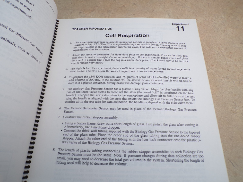 Software for Macintosh Vernier Biology with Computers Includes 3.5" discs