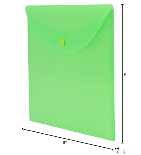 Smead 10 Pack Green Project Envelopes Snap Closure Document Organizers