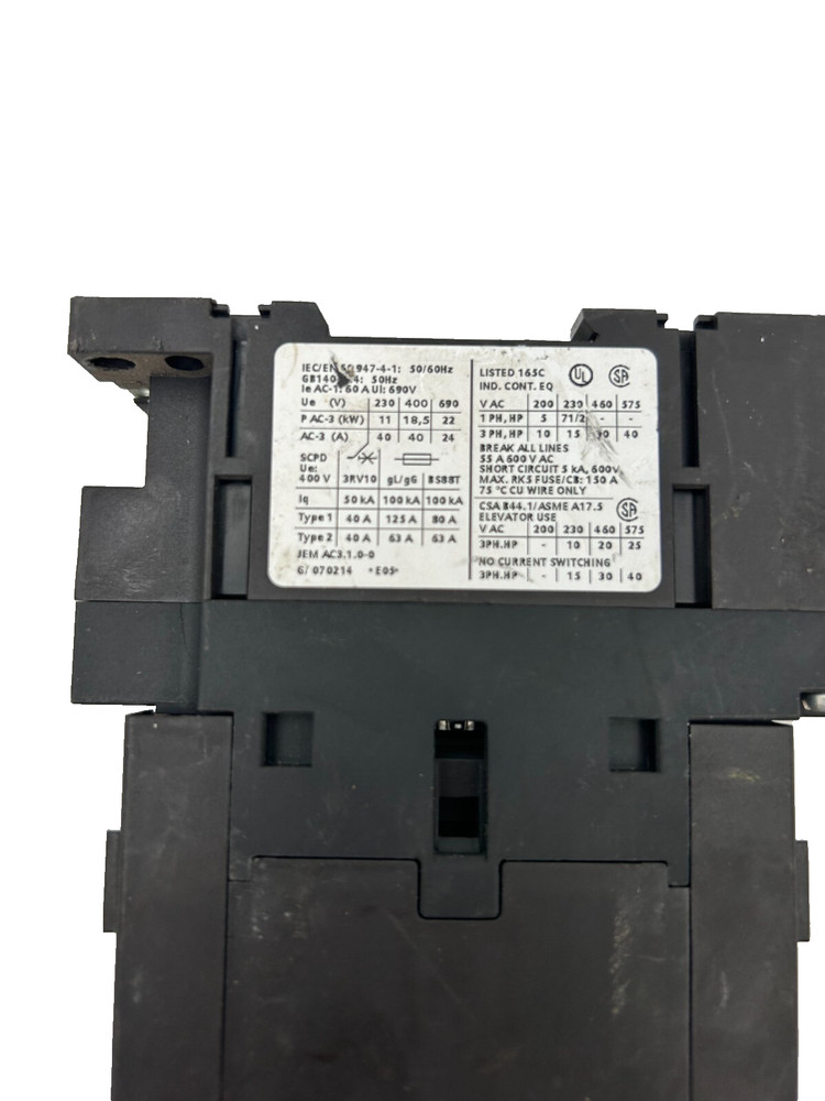 Siemens 3RT10351AC20 Motor Contactor