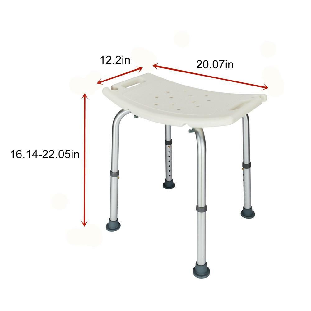 Adjustable Height Shower Stool Seat Tub Bench Bath Chair, New