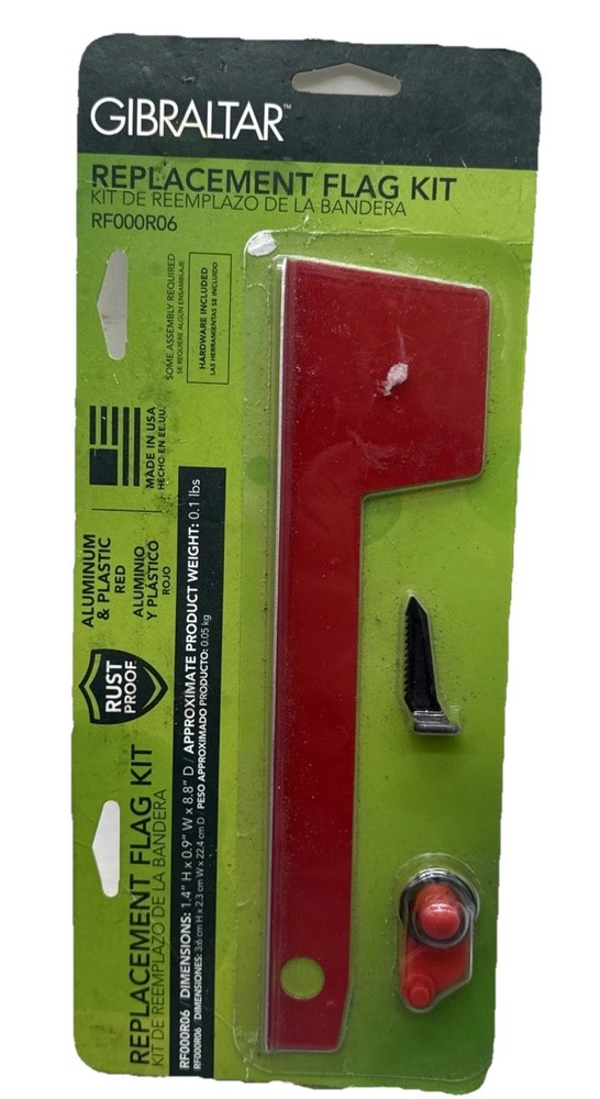 Replacement Aluminum Mailbox Flag Kit Red