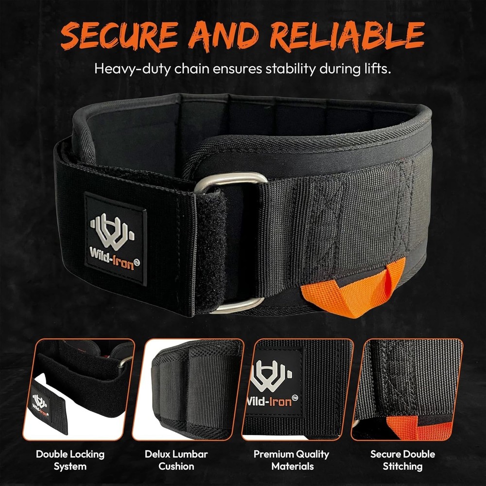 Weight lifting belt versatile for dips, squat, pull-ups, deadlift. New closure