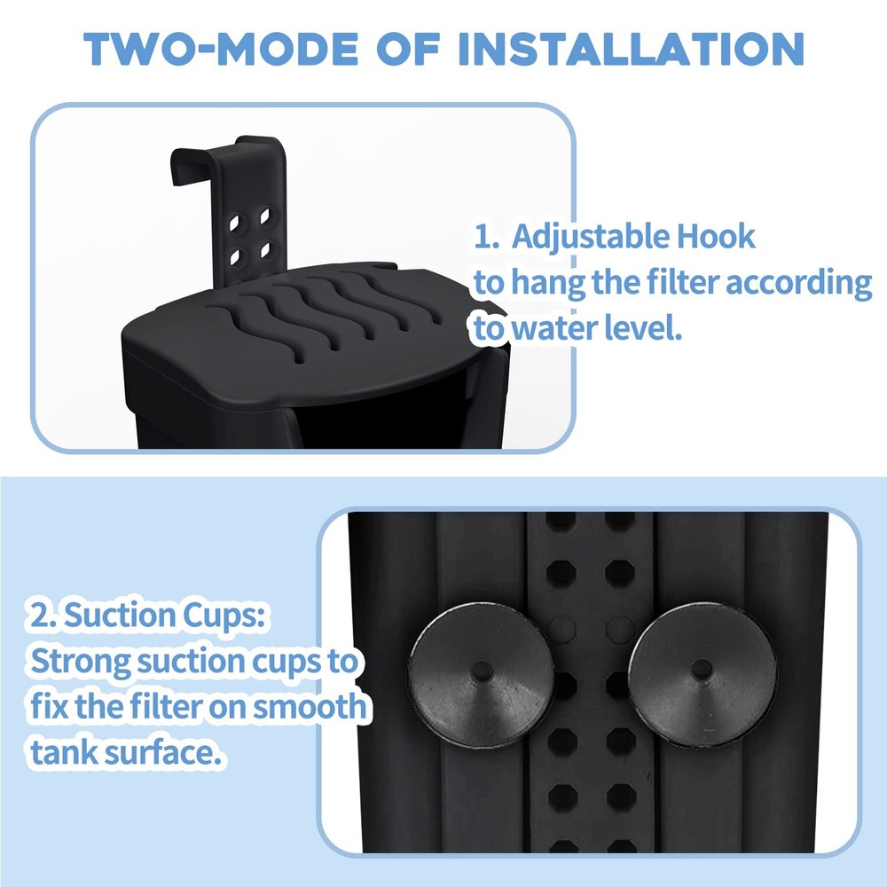 Aquarium Filter Internal Turtle Tank Filter Low Water 15 Gallon