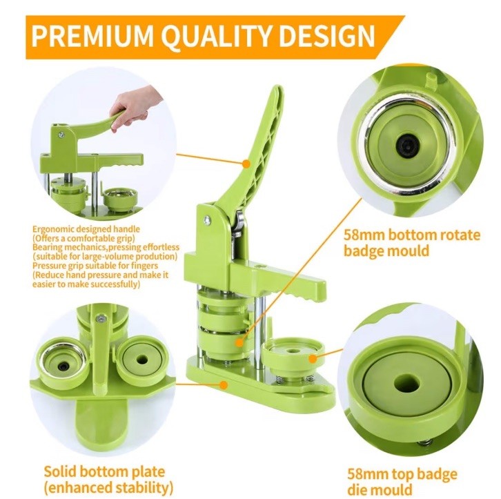 DIY Button Maker Machine 2.25” with 100 Supplies & Magic Book - Creative Fun
