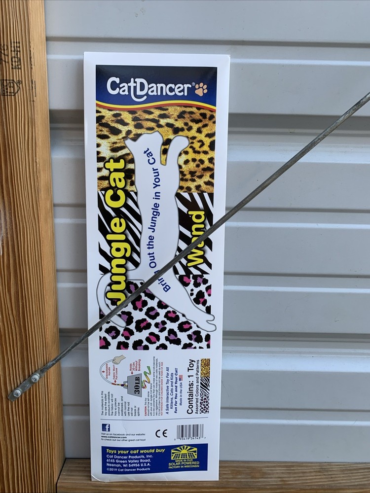 3 Pack Dancing Jungle Cat Wand  Multi Color cat toy interactive