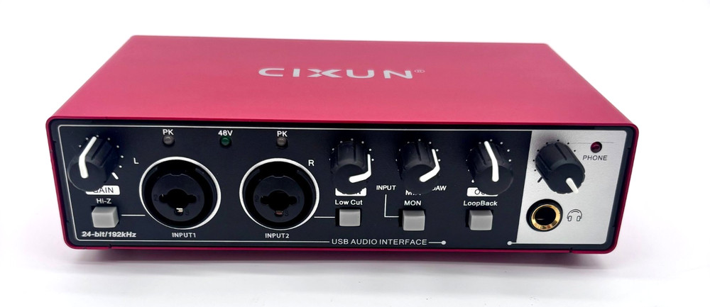 Cixun 2 Channels Low Latency USB Audio Interface: Plug And Play