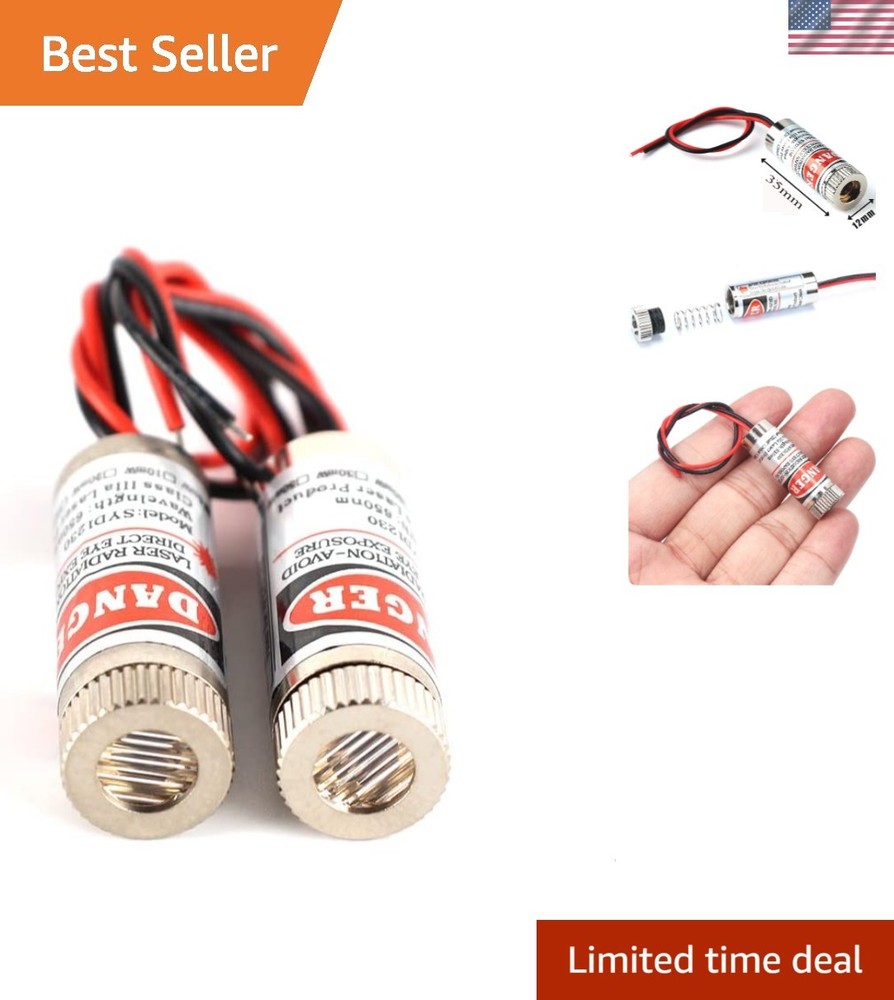Versatile Red Laser Module Set (2 Pcs) - Adjustable Focus for Precise Targeting