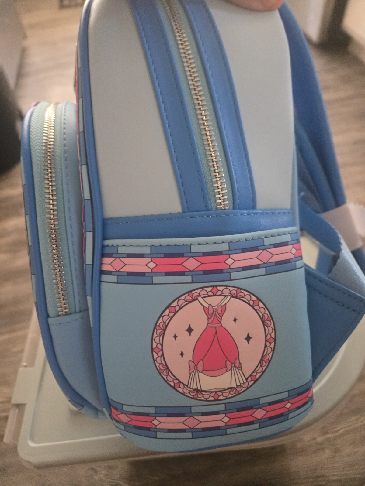 Loungefly Disney Cinderella Stained Glass Portrait Mini Backpack ☆NWT
