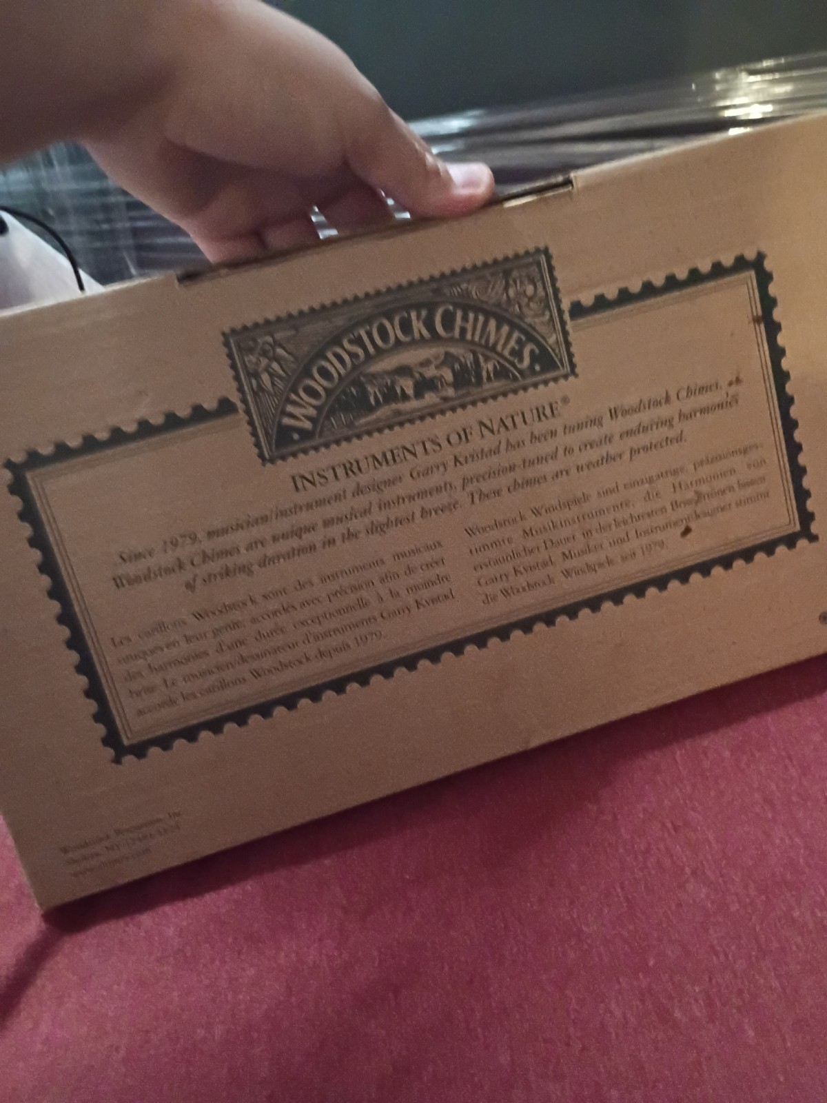 WOODSTOCK "CHIMES OF TUSCANY" WIND CHIME LARGE " NEW IN BOX