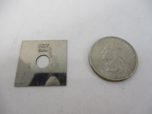 WEBBER Super Thin Square Gage Block x .0207" Thick Bright Starrett # E0G8 LN