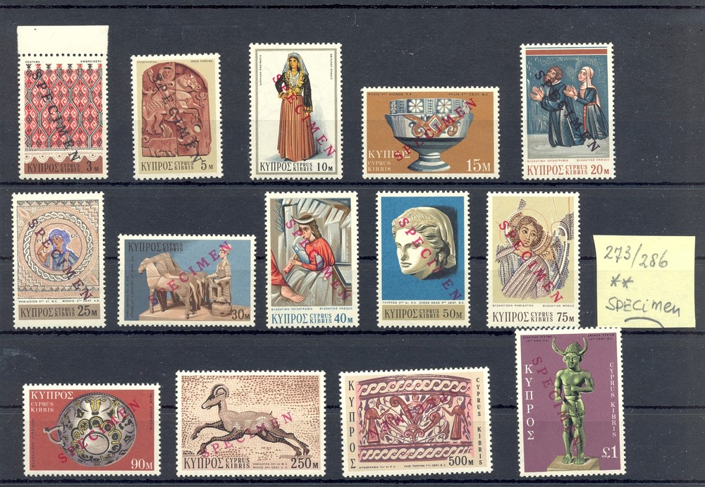 CYPRUS 20 STAMPS = SPECIMEN= ** VF