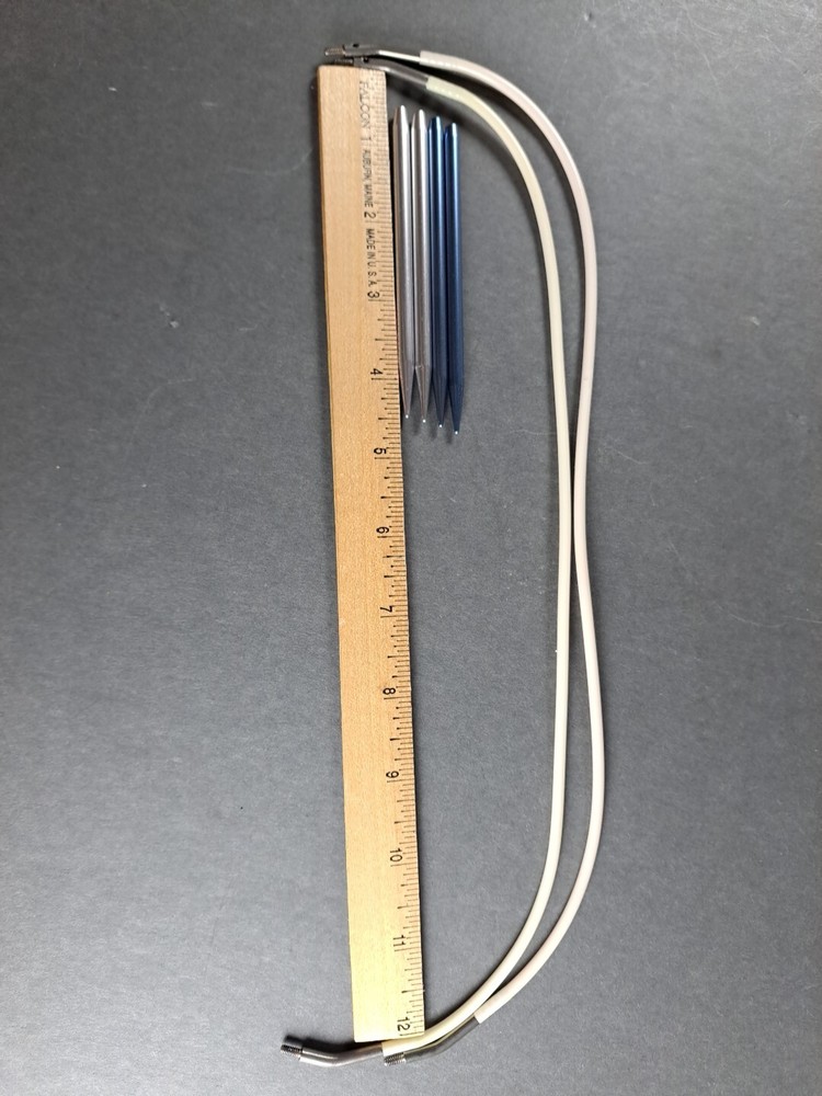 Knitting Needles Interchangeable Circular Lot 3 w Point Gripper