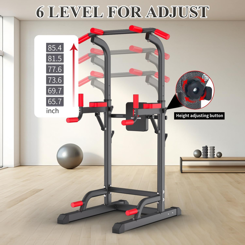 Power Tower Dip Station, Multi-Function Assistive Trainer Pull up for Home Gym M