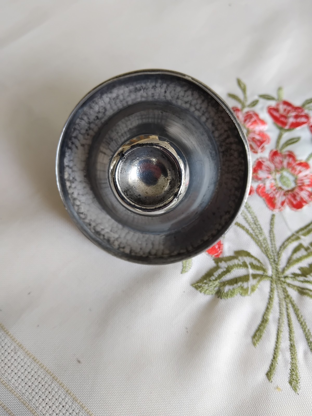 Antique Alpaca Silver Brandy / Whiskey Glass Warmer