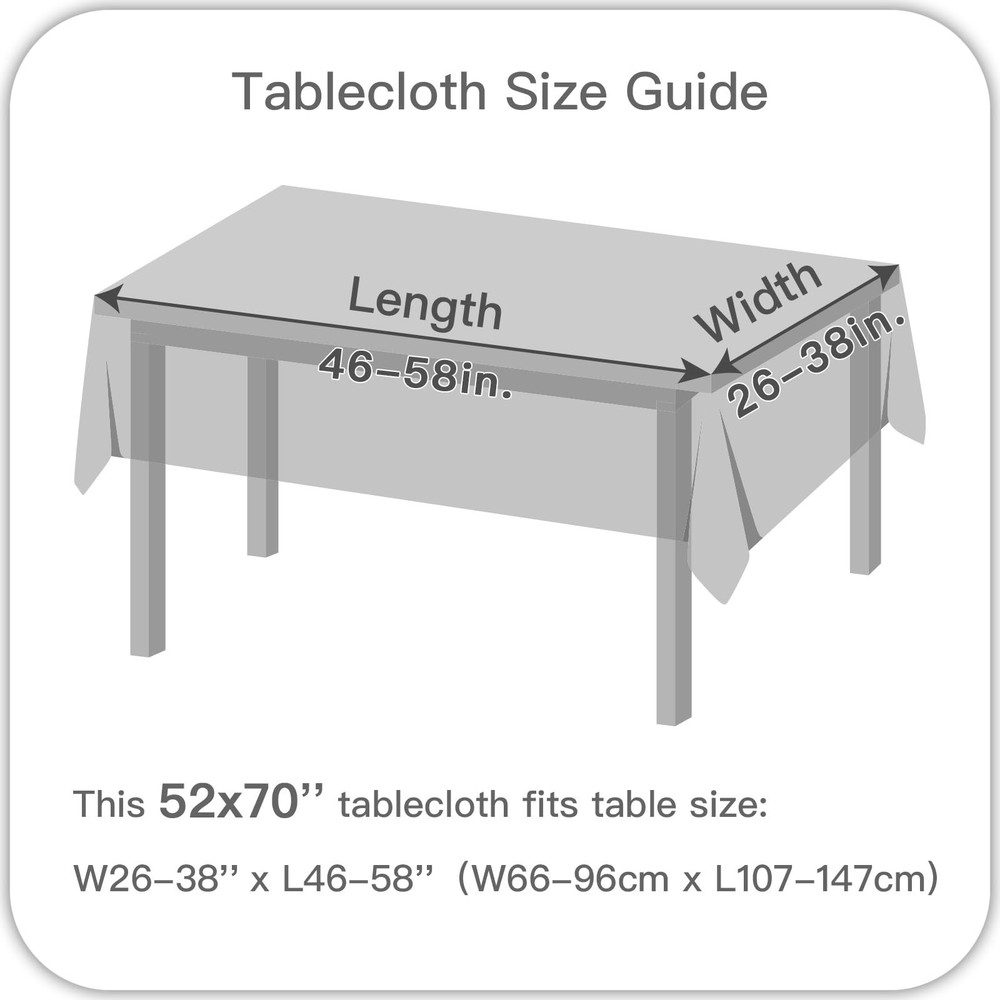 maxmill Rectangle Textured Tablecloth Waterproof Spillproof Wrinkle Free Tabl...