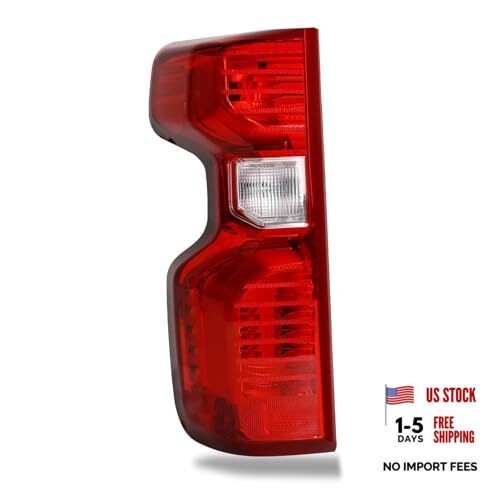 Halogen Tail Light Compatible with 2019-2024 Left Driver Side Halogen Type