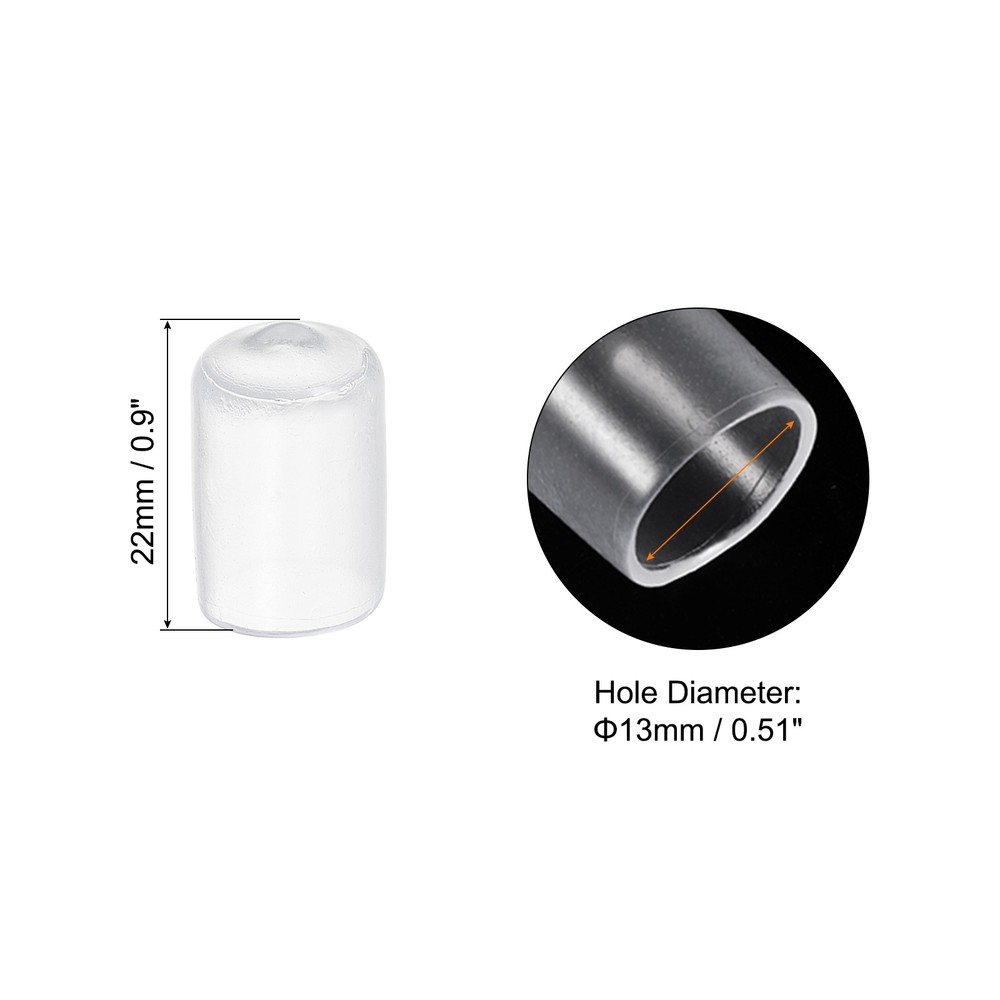 4Pcs 13mm Snooker Pool Tip Cover Billiard Cue Tip Protector Transparent