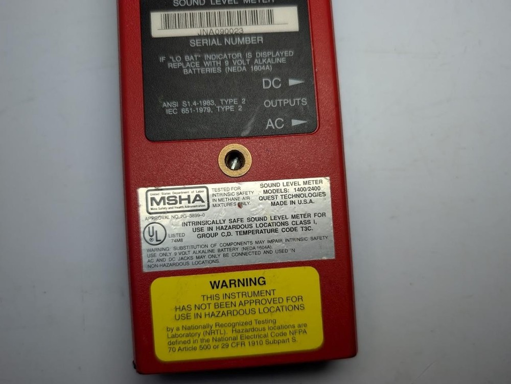 Quest Technologies 2400 Sound Level Meter