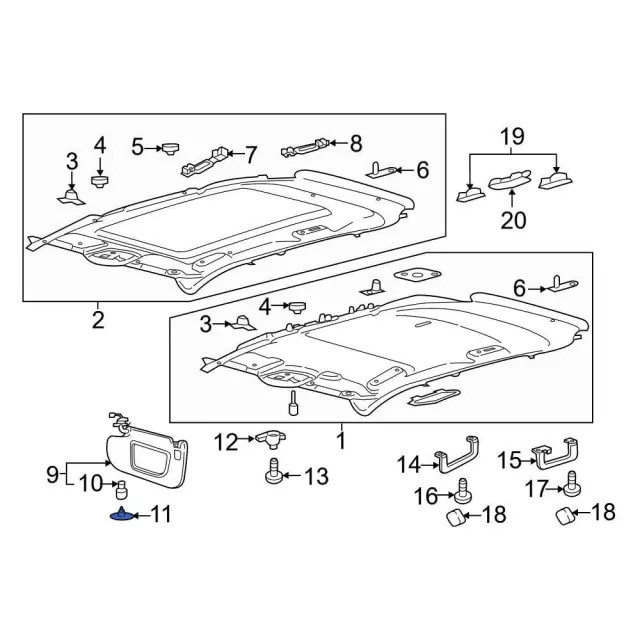 Genuine Ford Visor Cap DS7Z-4273-AA