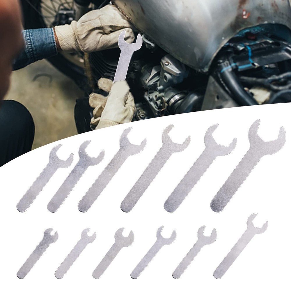 Biqing 12PCS Single END Spanner Set,2mm Super-Thin Open Wrench Flat Combination