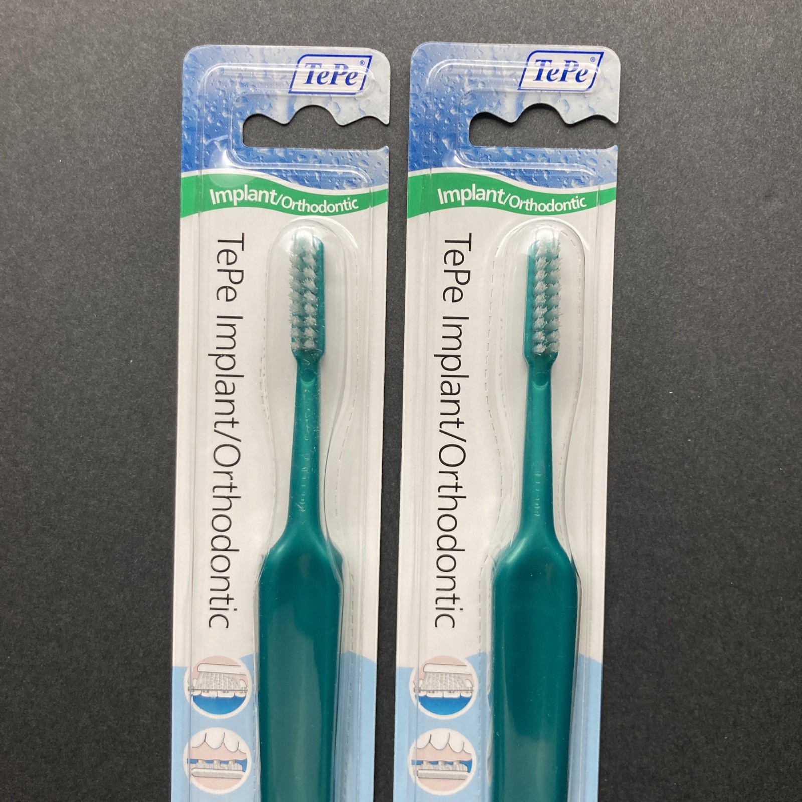 2 PACK TEPE Implant Orthodontic Soft Toothbrush Cleaning Implants & Fixed Braces