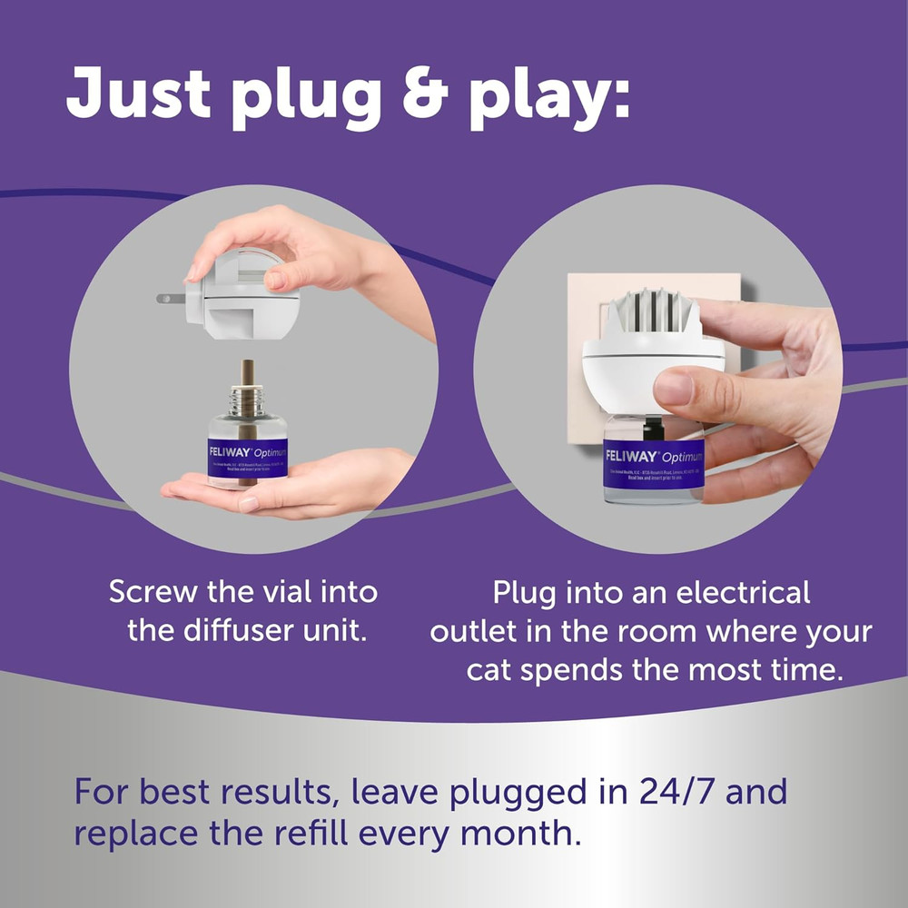® Optimum 30 Day Cat Calming Refill for Pheromone Diffuser, 48Ml - Helps Reduce
