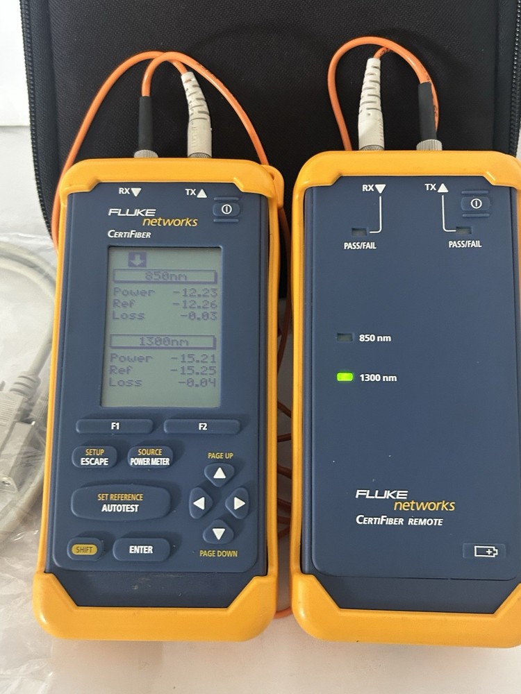 Fluke Networks Certifiber Advanced Multimode Fiber Optic Certification Tool-Case