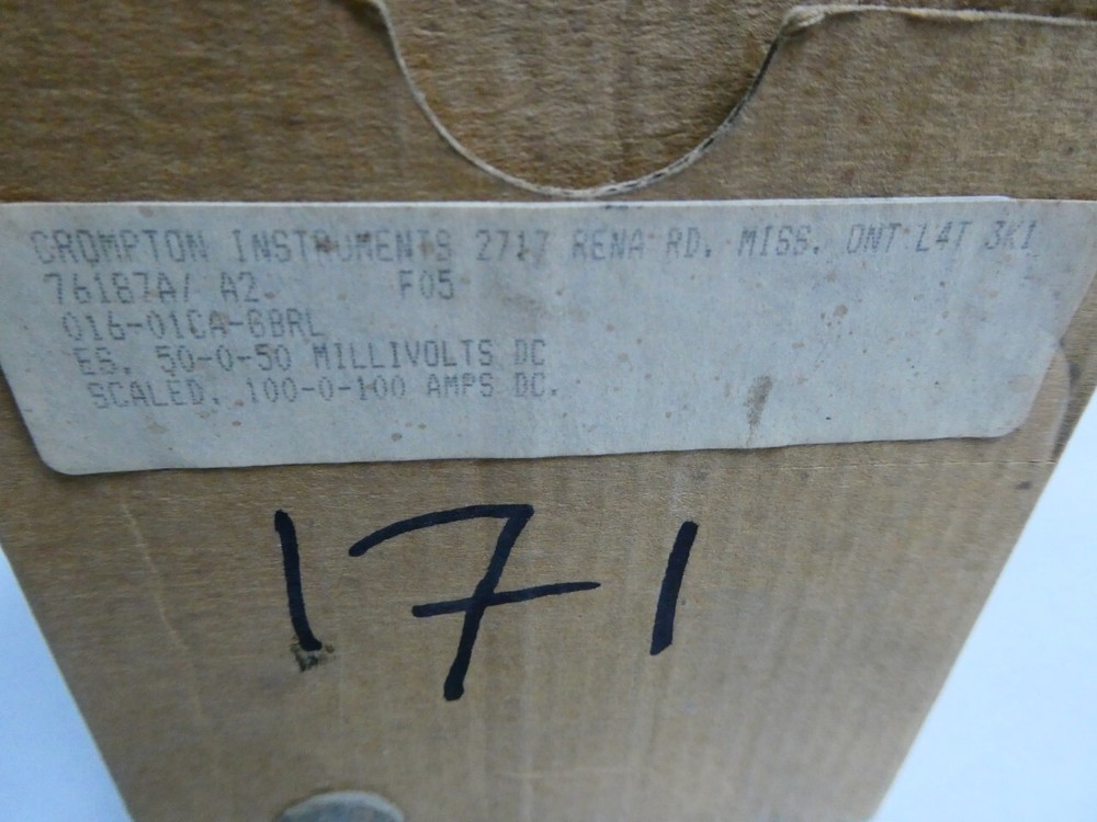 Crompton 016-01CA-GBRL Ammeter 100-0-100a