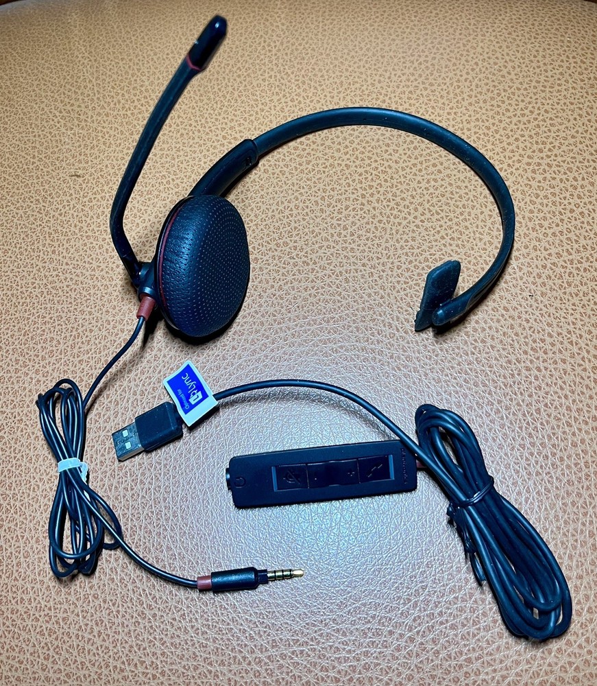 Plantronics Blackwire 300 DA Stereo USB Computer Headset w/ USB Adapter
